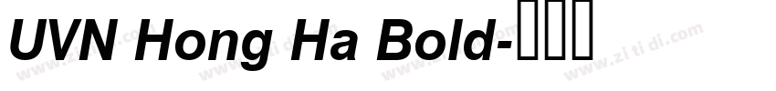 UVN Hong Ha Bold字体转换